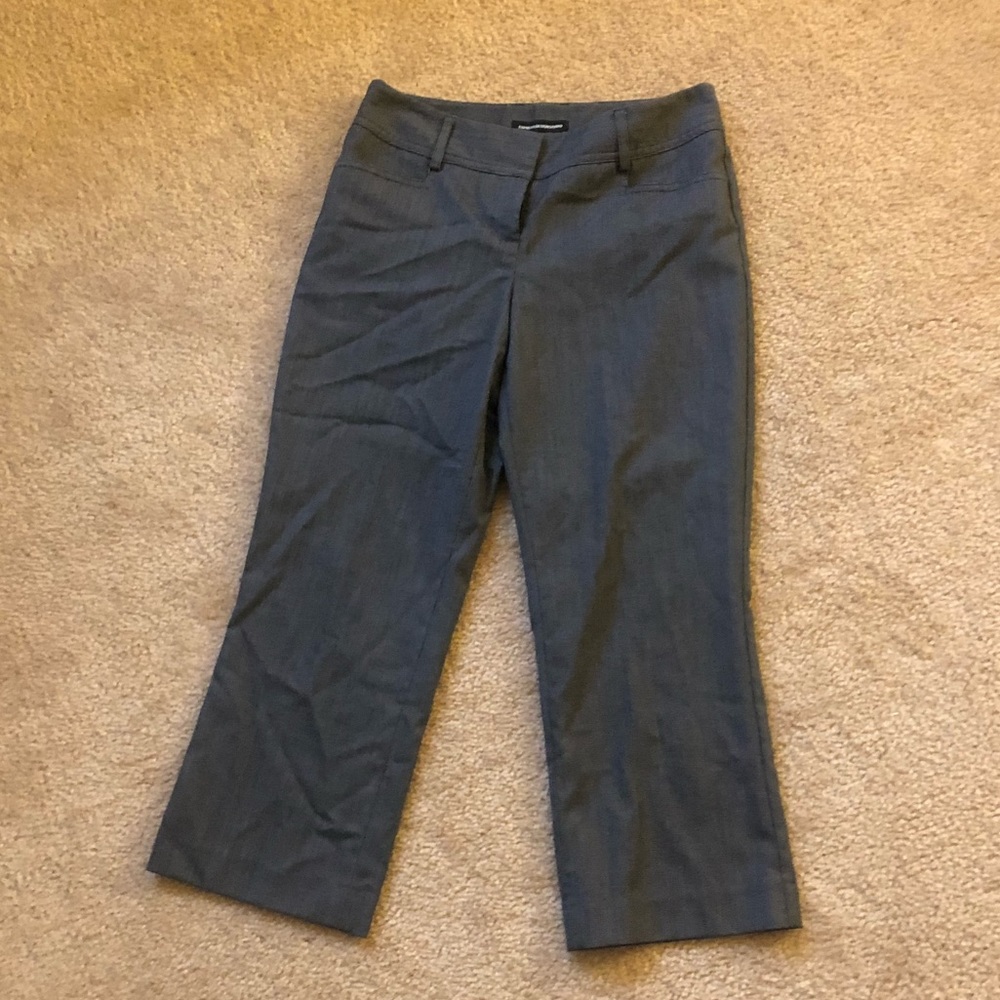 Cropped gray dress pants